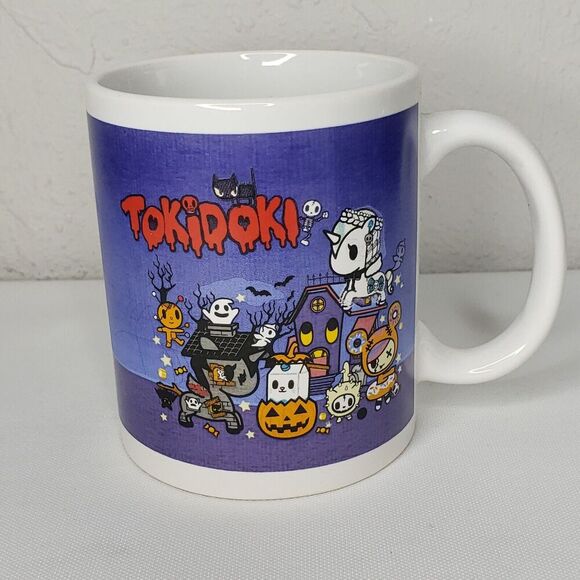 Tokidoki Cup Mug Halloween Designed Simone Legno Trick Or Treat Pumpkin Ghosts - Picture 1 of 7